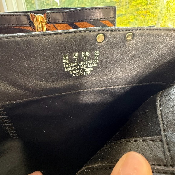 Franco Sarto Women's Size 5 Dexter‎ Leopard Calf Hair Ankle Boots - Picture 4 of 8